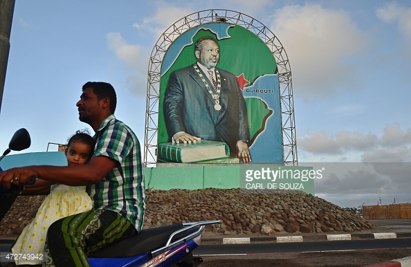 Guelleh’s billboards across Djibouti’s dirty street.